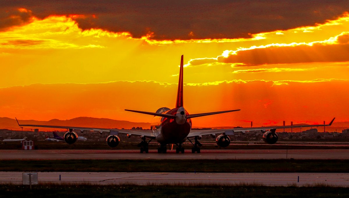 Runway at golden hour