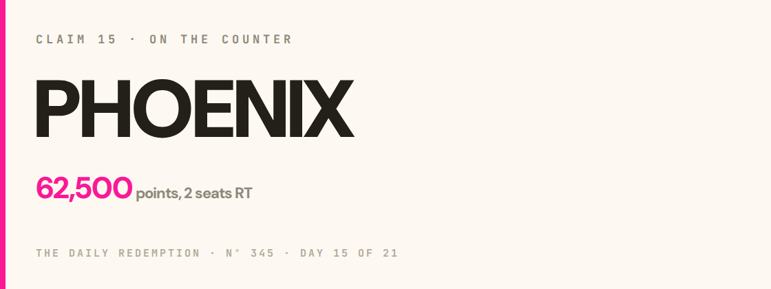Claim 15: PHOENIX on the counter