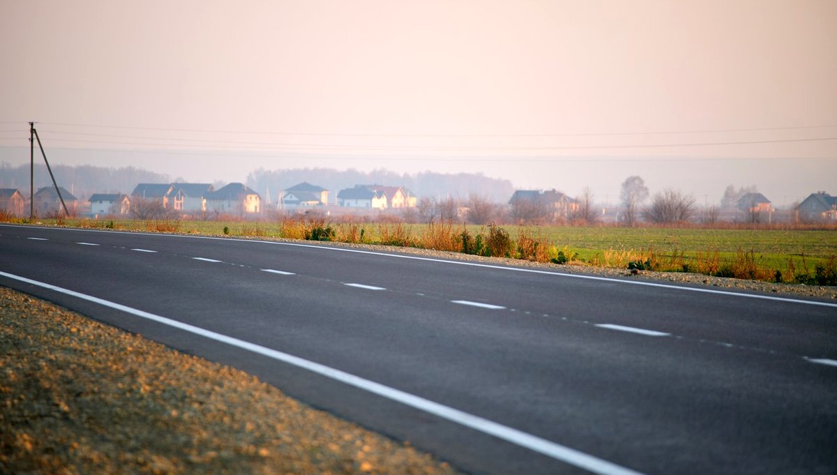An empty road running to the horizon
